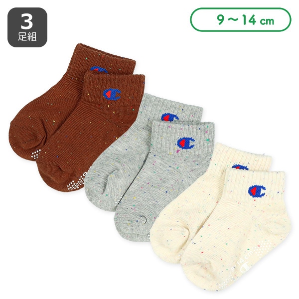 Champion）3足組ベビーローカットソックス（ネップ）