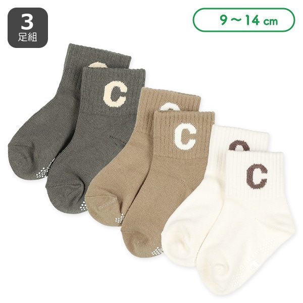 Champion）3足組ベビーアンクルソックス（ロゴ）