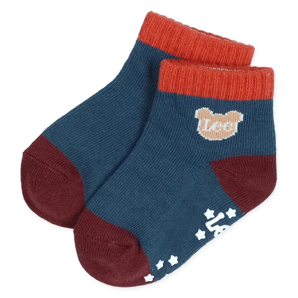 Lee）3足組ベビーローカットソックス（くまロゴ）