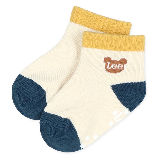 Lee）3足組ベビーローカットソックス（くまロゴ）