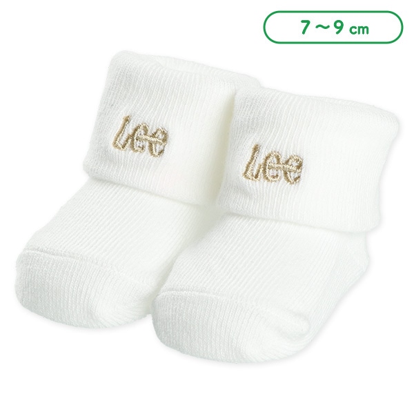 Lee）新生児クルーソックス（ロゴ刺繍）
