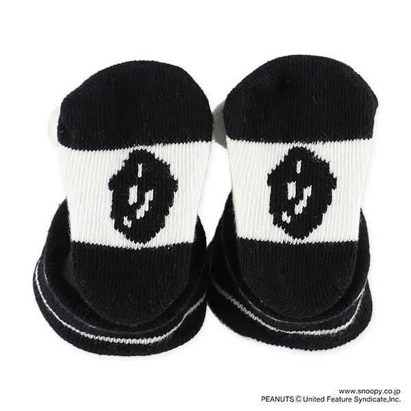 ぬいぐるみ付き新生児クルーソックス（スヌーピー）