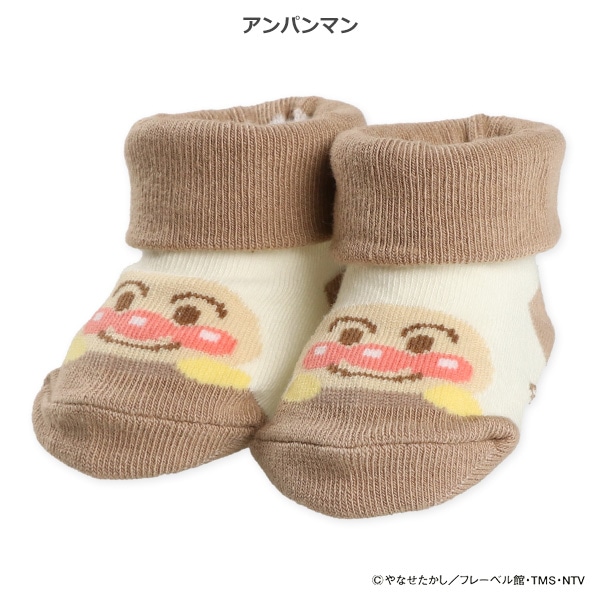 新生児クルーソックス（アンパンマン・ドキンちゃん）