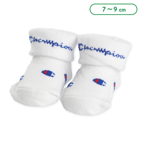 Champion）新生児クルーソックス（ロゴ総柄）