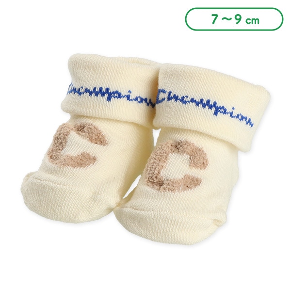 Champion）新生児クルーソックス（ロゴ・アイボリー）