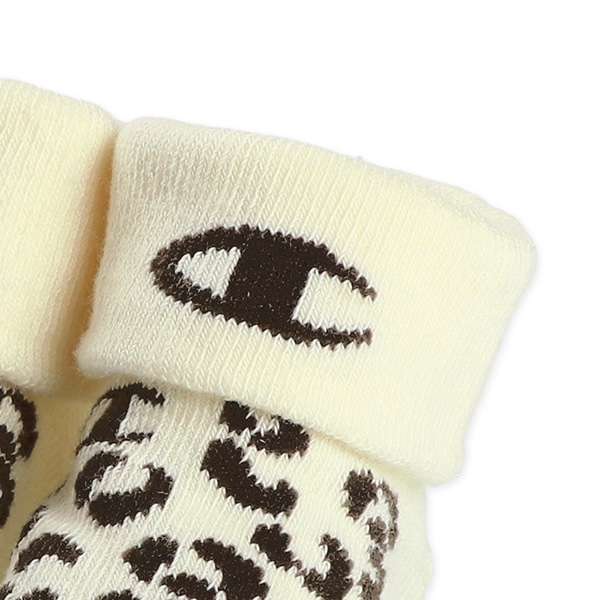 Champion）新生児クルーソックス（レオパード）