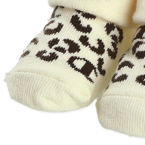 Champion）新生児クルーソックス（レオパード）