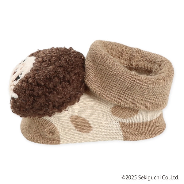 ぬいぐるみ付き新生児クルーソックス（モンチッチ）