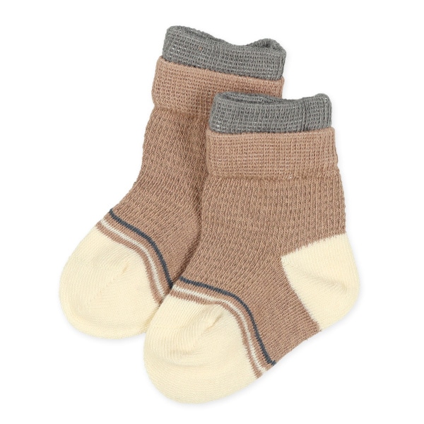 3足組新生児クルーソックス（星月）