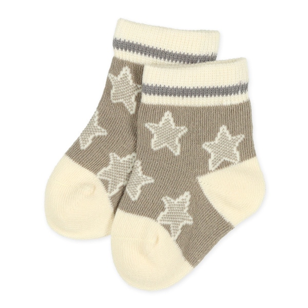 3足組新生児クルーソックス（星月）