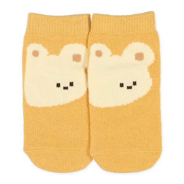 3足組新生児クルーソックス（くま）