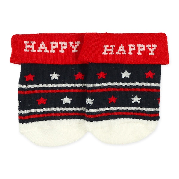 3足組新生児クルーソックス（アメカジ）