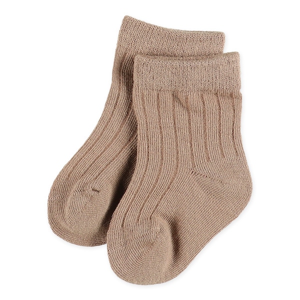 3足組新生児クルーソックス（太リブ）