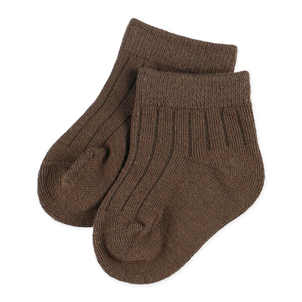 3足組新生児クルーソックス（ショートリブ）