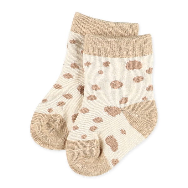 3足組新生児クルーソックス（ダルメシアン）