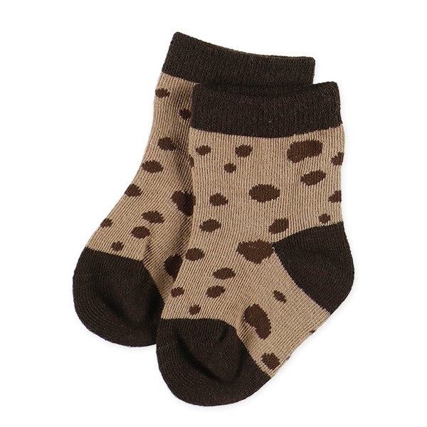 3足組新生児クルーソックス（ダルメシアン）