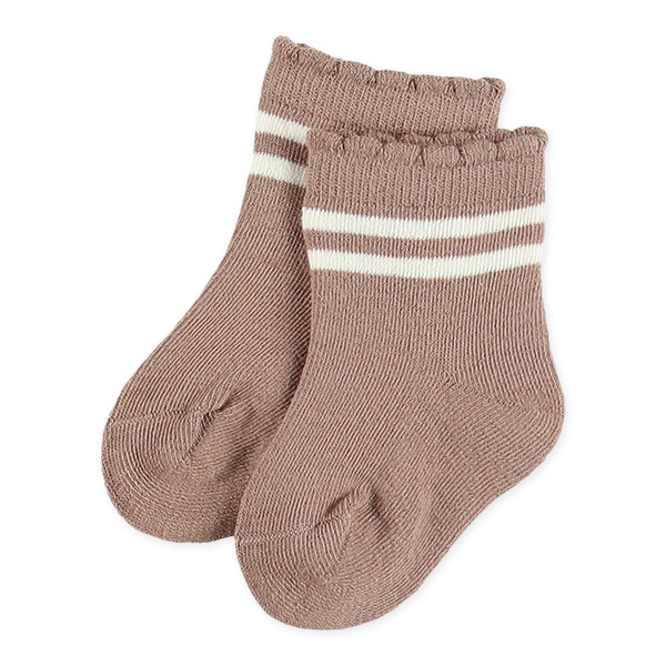 3足組新生児クルーソックス（ライン）