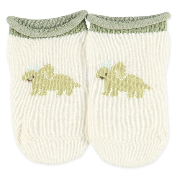 3足組新生児クルーソックス（恐竜）