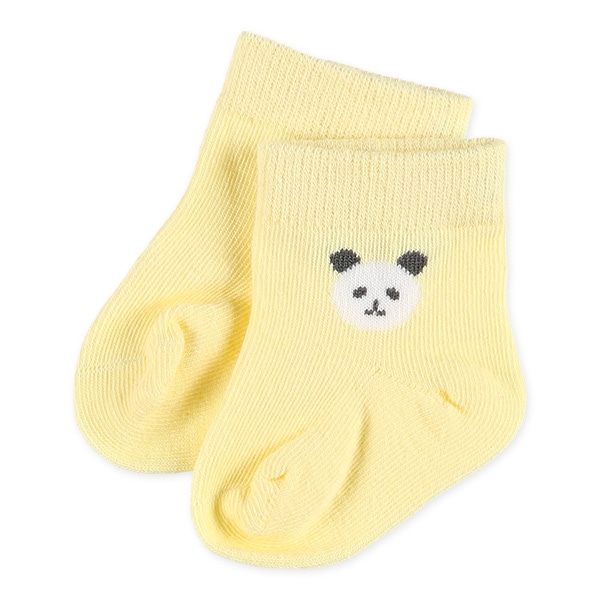 3足組新生児クルーソックス（ワンポイントアニマル）