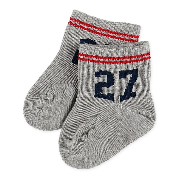3足組新生児クルーソックス（シューズボーダー）