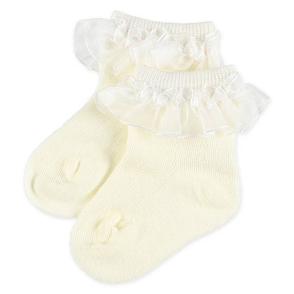 3足組新生児クルーソックス（エンジェル）