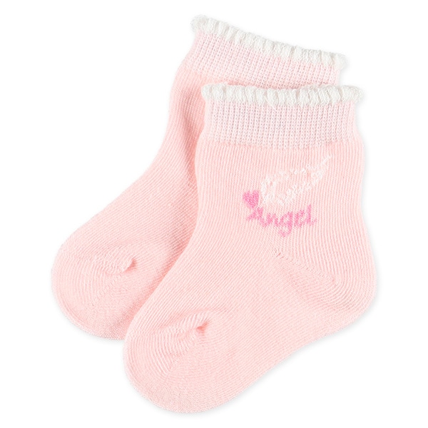 3足組新生児クルーソックス（エンジェル）