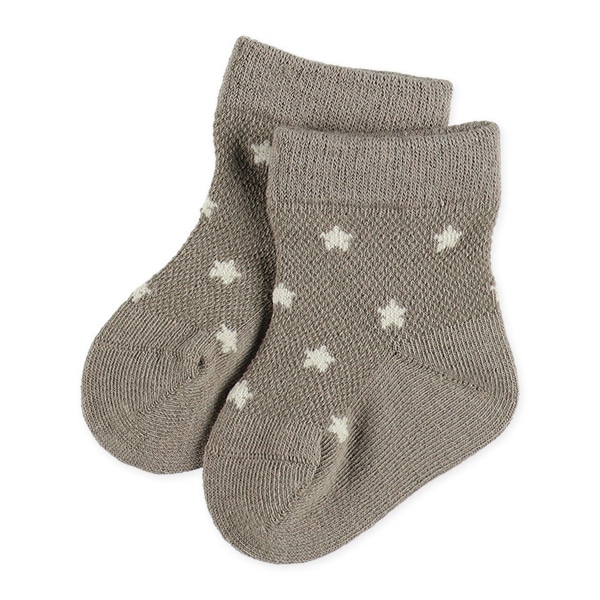 3足組新生児クルーソックス（星）