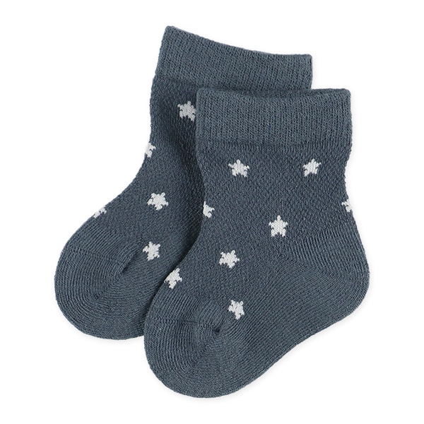 3足組新生児クルーソックス（星）