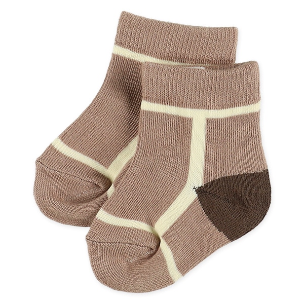 3足組新生児クルーソックス（バイカラー）