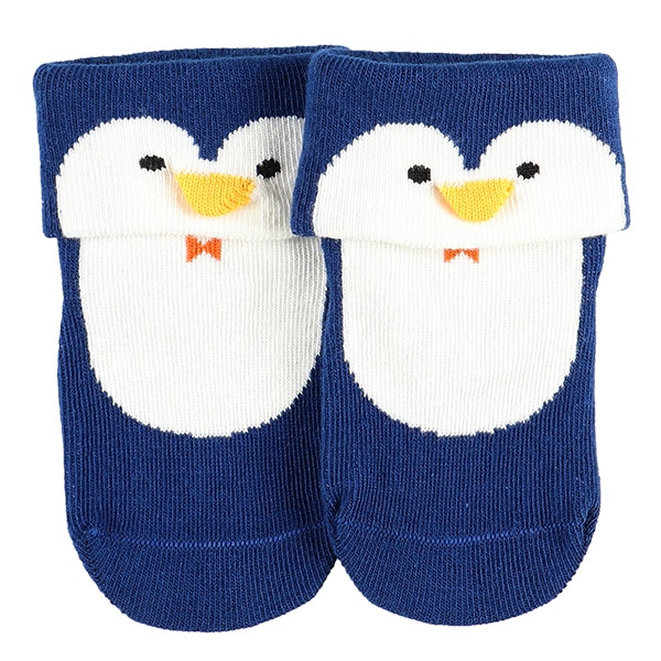 3足組新生児クルーソックス（ヒヨコ・ニワトリ・ペンギン）