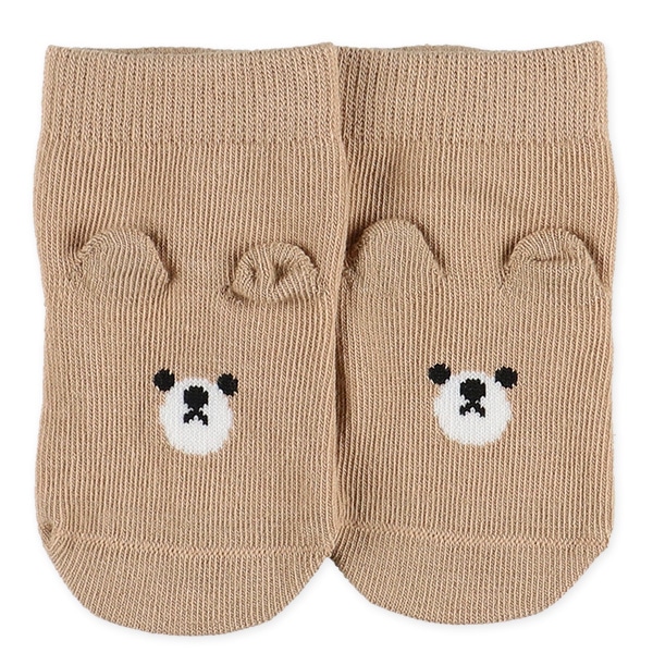 3足組新生児クルーソックス（クマ・トラ・カエル）
