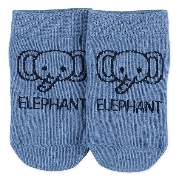 3足組新生児クルーソックス（線描きアニマル）