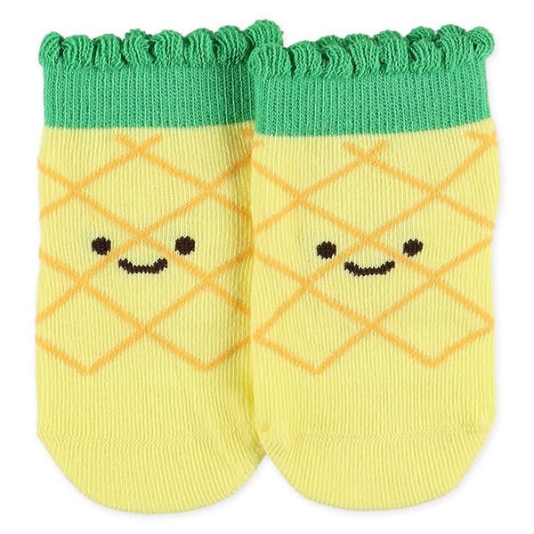 3足組新生児クルーソックス（フルーツ）