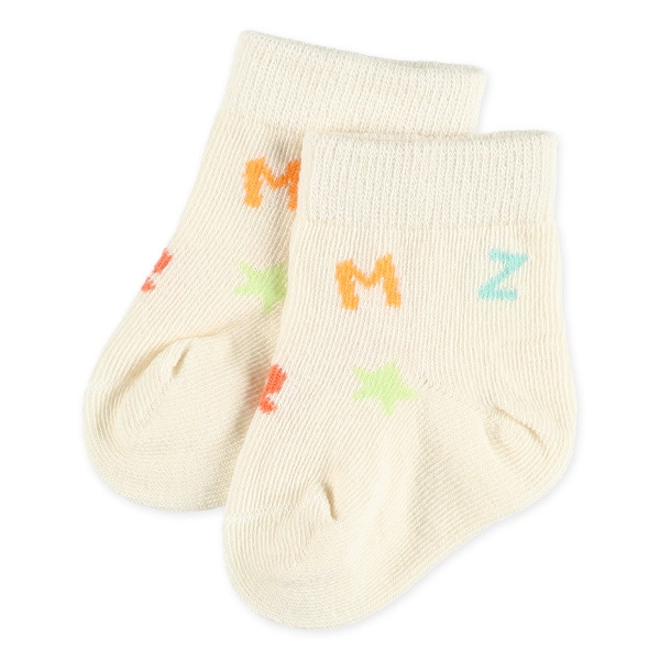3足組新生児クルーソックス（アルファベット）