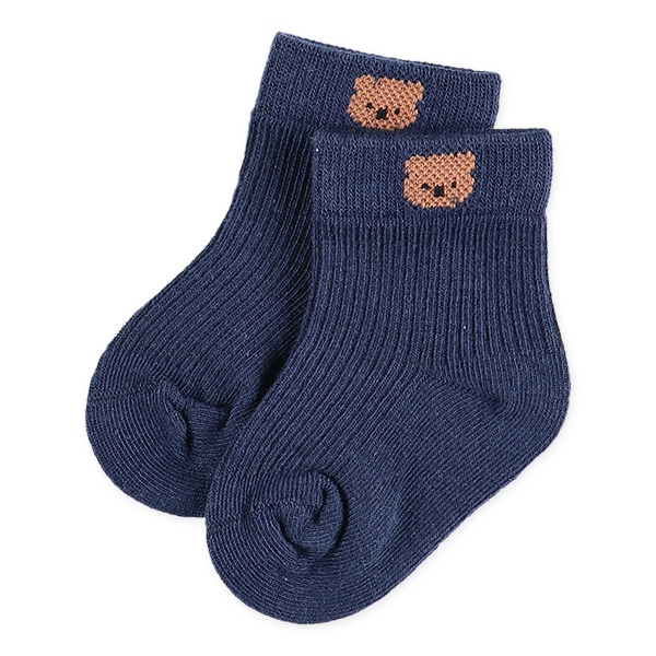 3足組新生児クルーソックス（くま）