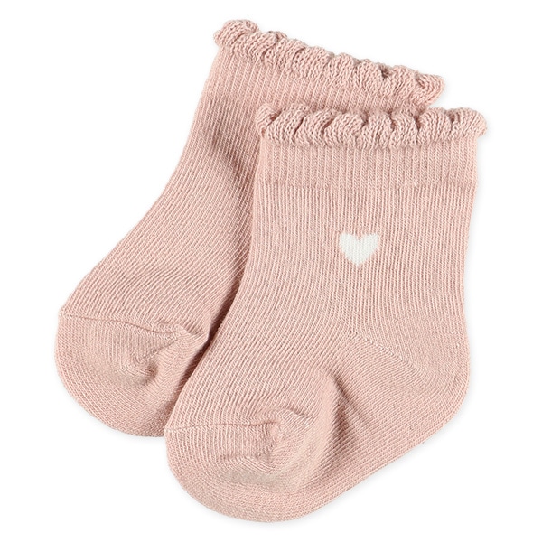 3足組新生児クルーソックス（ハート）