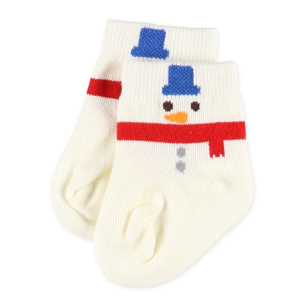 3足組新生児クルーソックス（クリスマス）