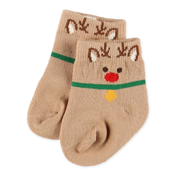 3足組新生児クルーソックス（クリスマス）