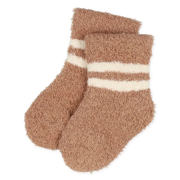 2足組新生児もこもこクルーソックス（2ライン）