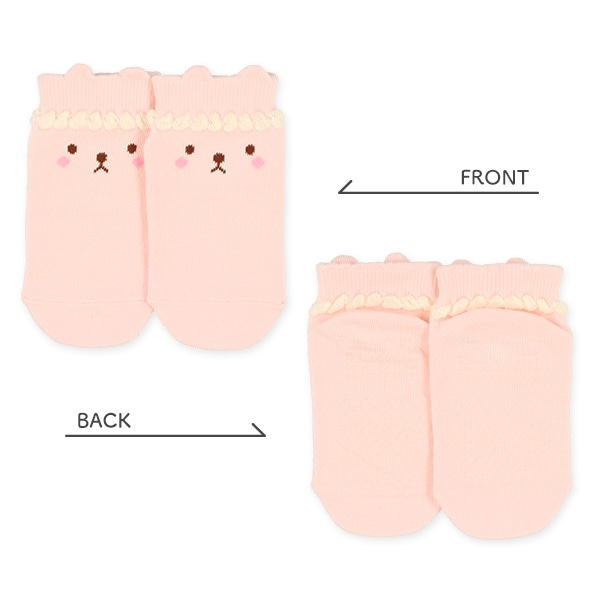3足組ベビーローカットソックス（フロントアニマル）