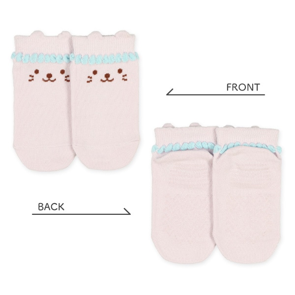 3足組ベビーローカットソックス（フロントアニマル）