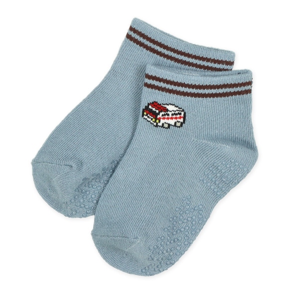 3足組ベビーローカットソックス（のりもの刺繍）