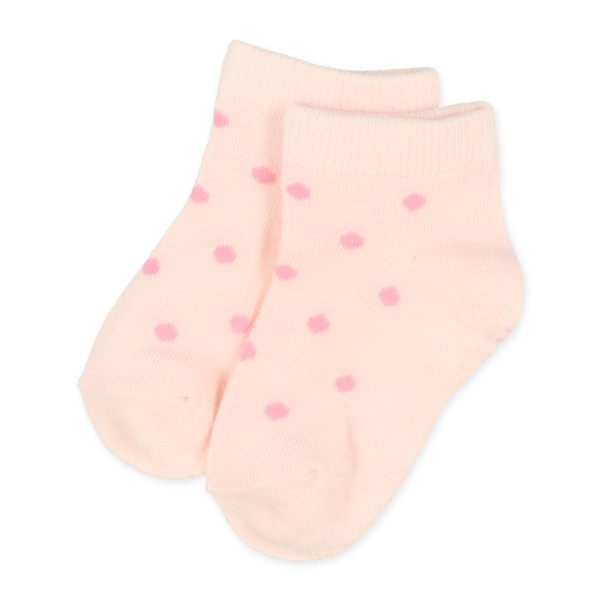 3足組ベビーローカットソックス（花柄・ドット）