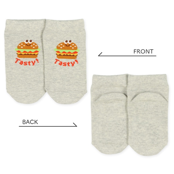 3足組ベビーローカットソックス（ジャンクフード）