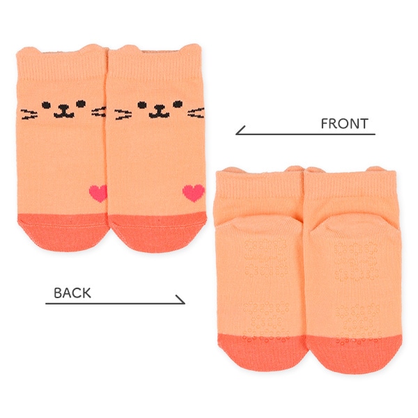 3足組ベビーローカットソックス（ピコねこ耳）