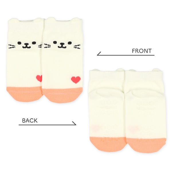 3足組ベビーローカットソックス（ピコねこ耳）