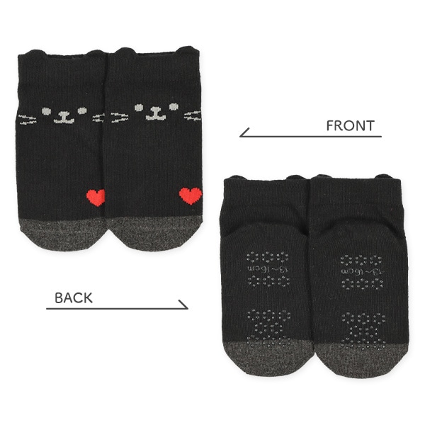 3足組ベビーローカットソックス（ピコねこ耳）