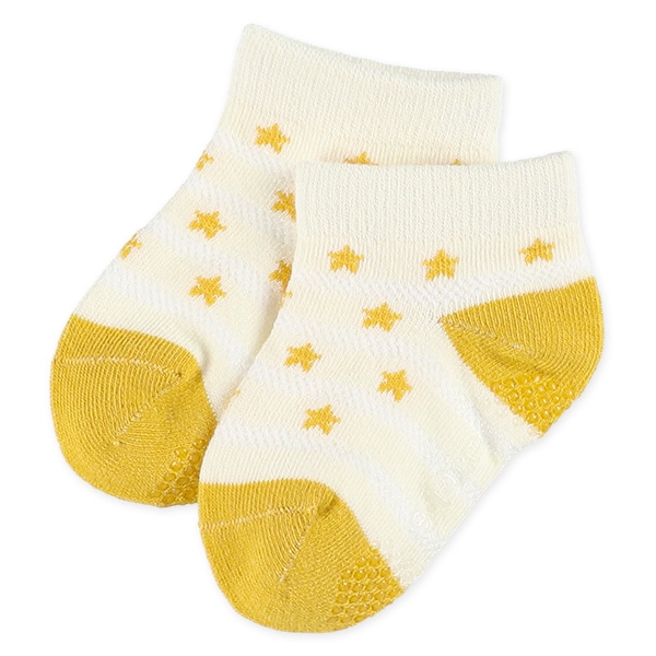 3足組ベビーローカットソックス（星メッシュ）