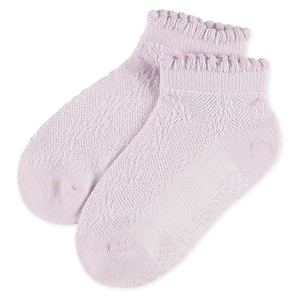 3足組ベビーローカットソックス（編み柄）