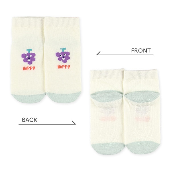 3足組ベビーローカットソックス（フルーツ）